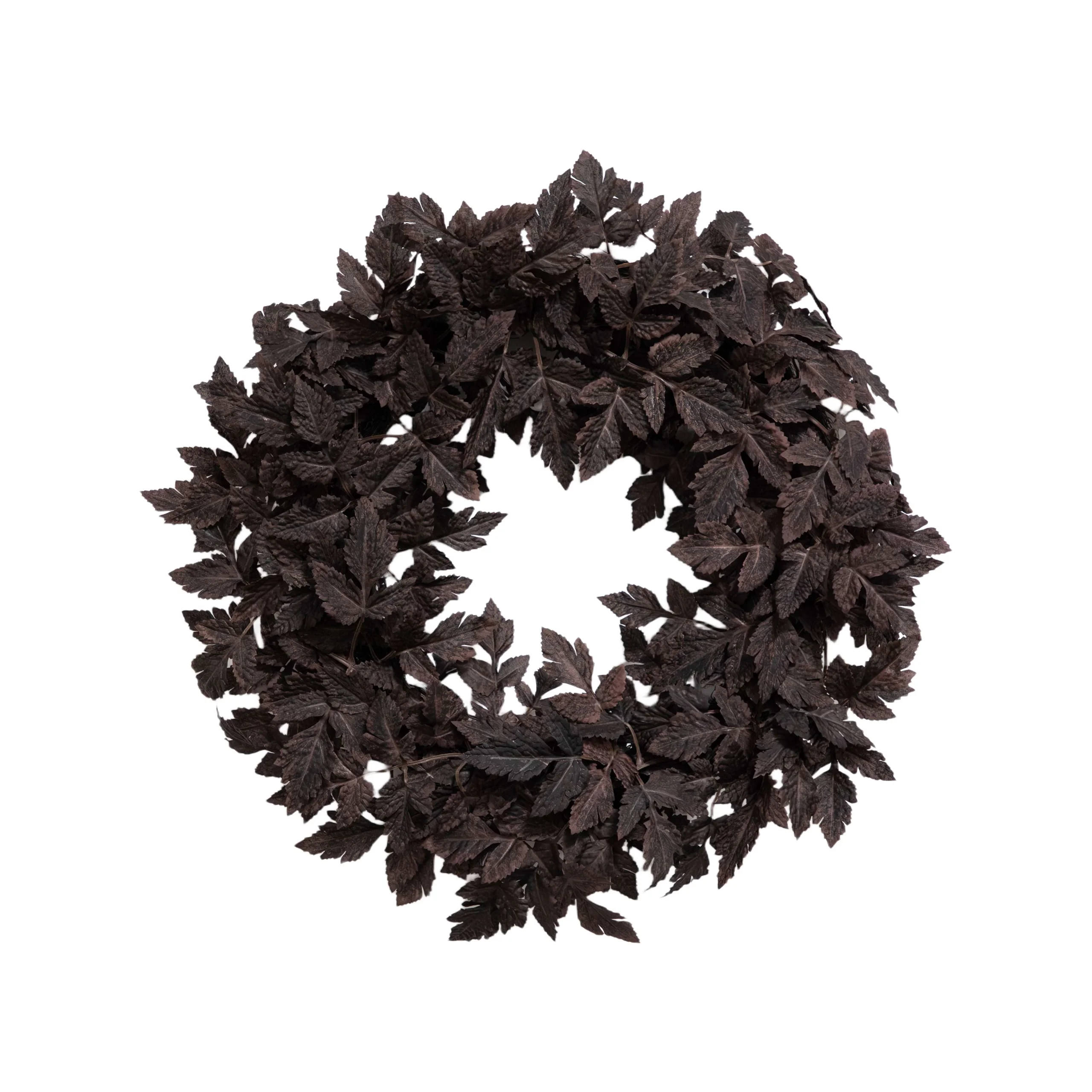 My Texas House Halloween Layered Foliage Wreath, Plum, 24"