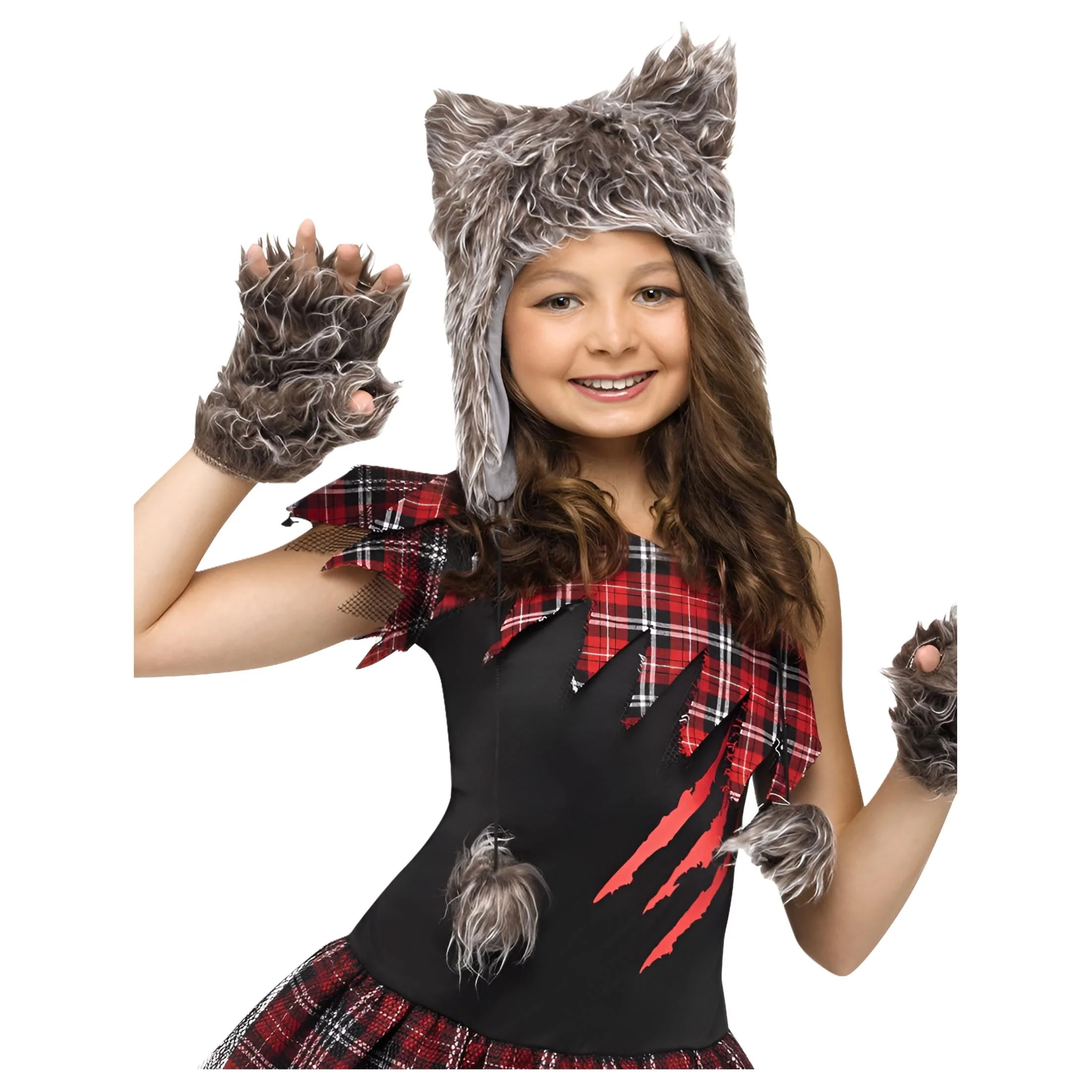 Wild Wolfie Girl Kids Costume Large 12 - 14 Multicolor - Image 3
